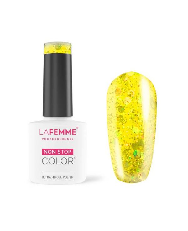 Esmalte Semipermanente Amarillo Purpurina H278