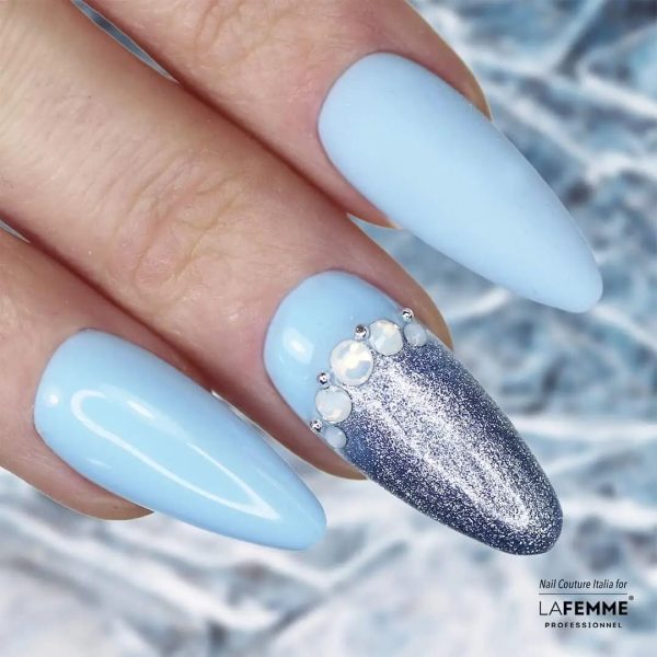 Uñas Azul Celeste