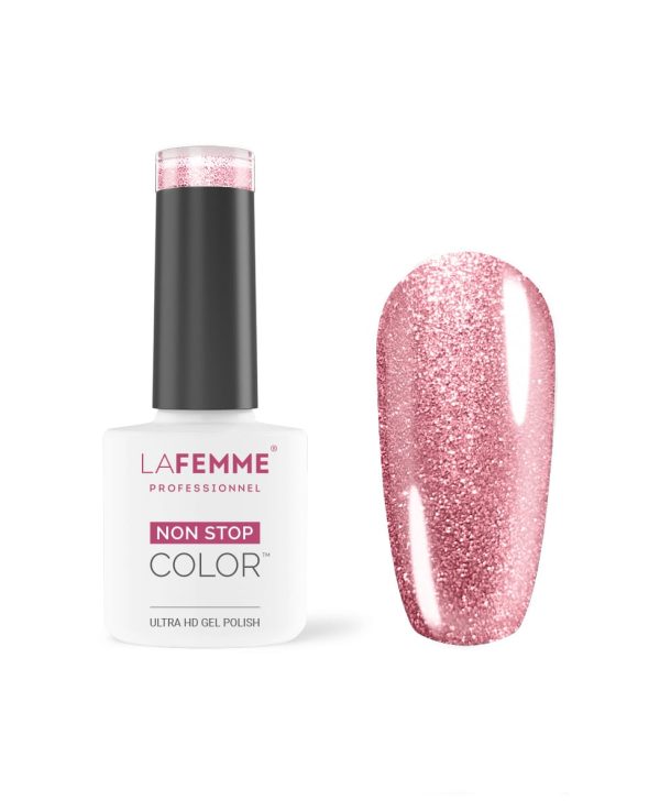 Esmalte Semipermanente Rosa Purpurina H299