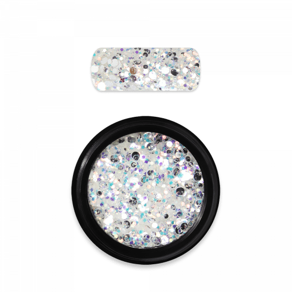 Glitter Holográfico blanco