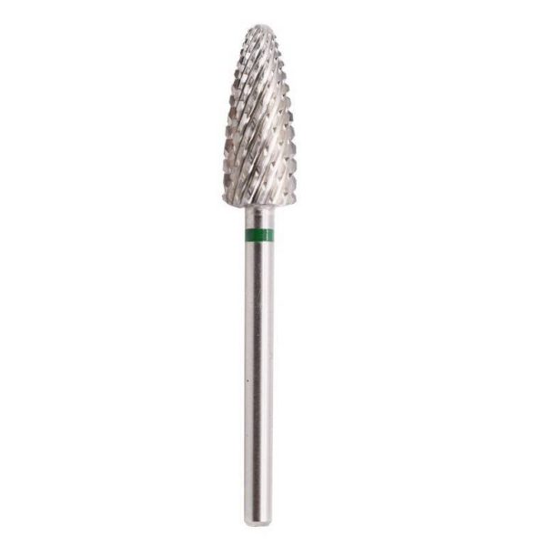 La Broca Cono Largo Gruesa a es una herramienta de alta precisión diseñada para usar con un torno de uñas y así, rebajar eficazmente las estructuras de la uña ya sean de gel, de polygel o acrílico.