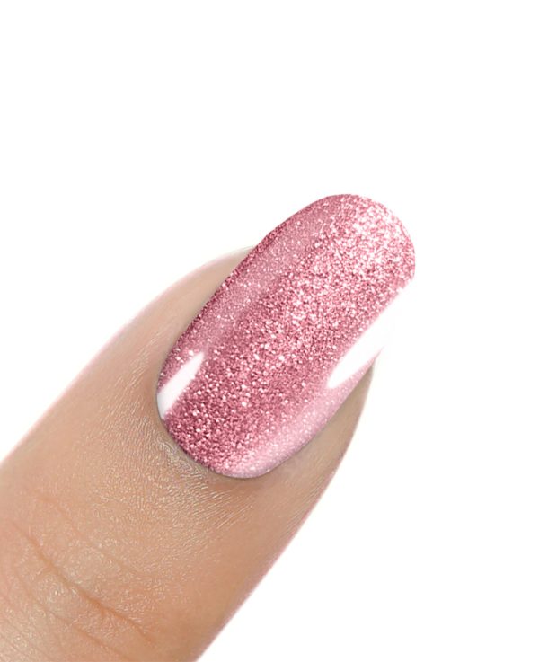 Esmalte Semipermanente rosa purpurina H299