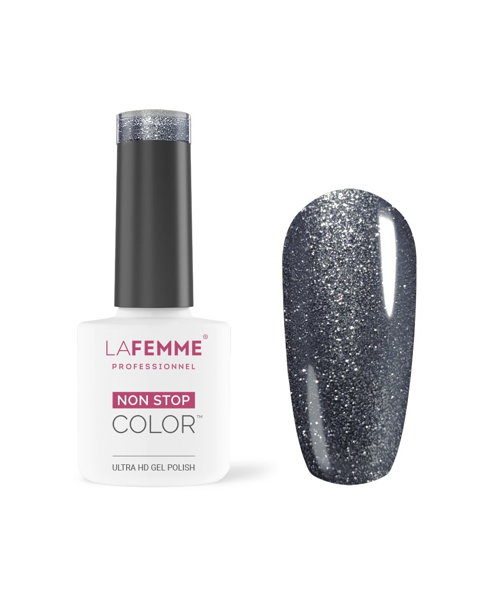 Esmalte Semipermanente Azul Plateado H349