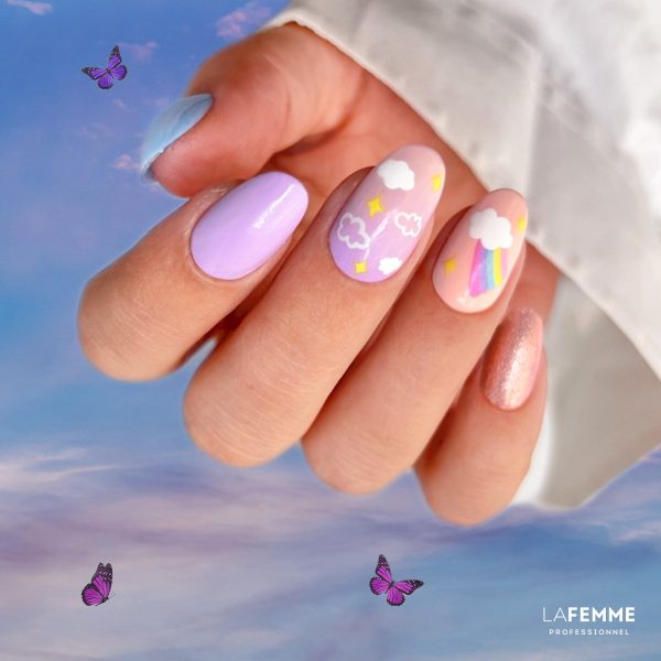 uñas Semipermanente Lila Pastel H362