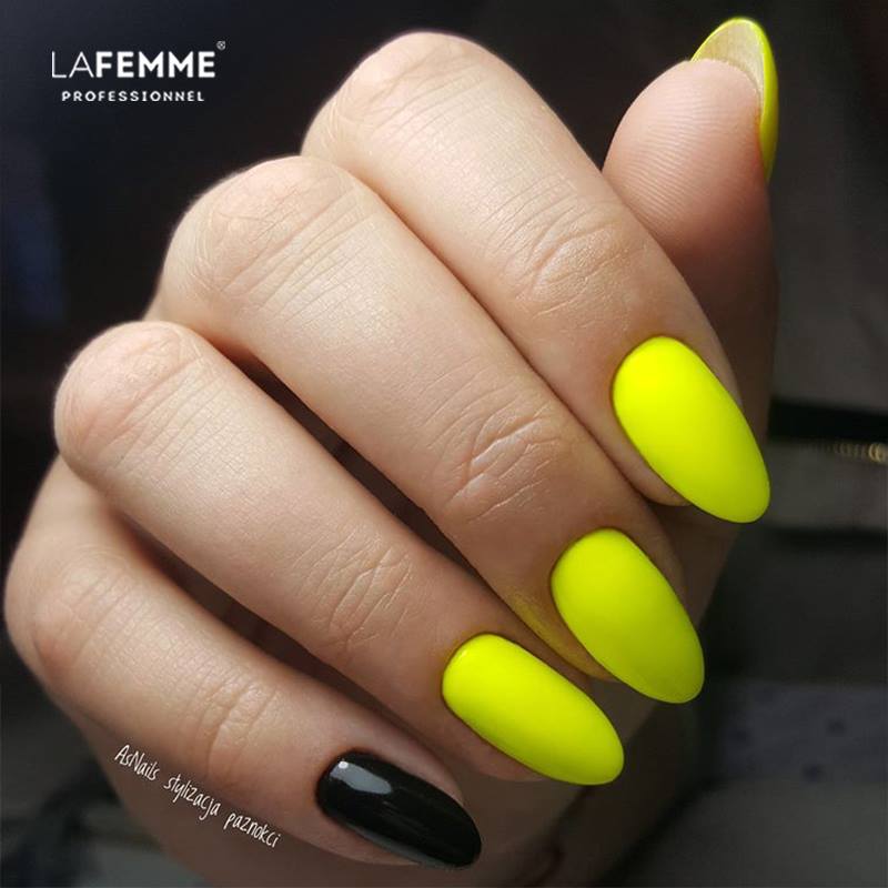 Uñas amarillas H069 diseño esmalte semipermanente