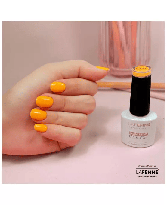 Esmalte semipermanente naranja H181 manicura profesional