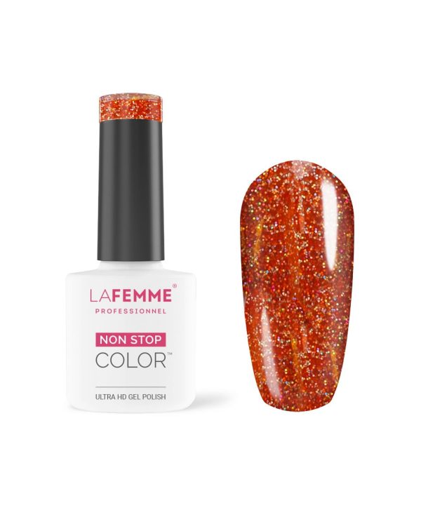 Esmalte Semipermanente Rojo Purpurina H285