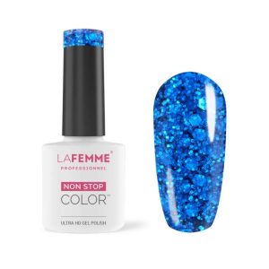 Esmalte Semipermanente Azul Purpurina H401