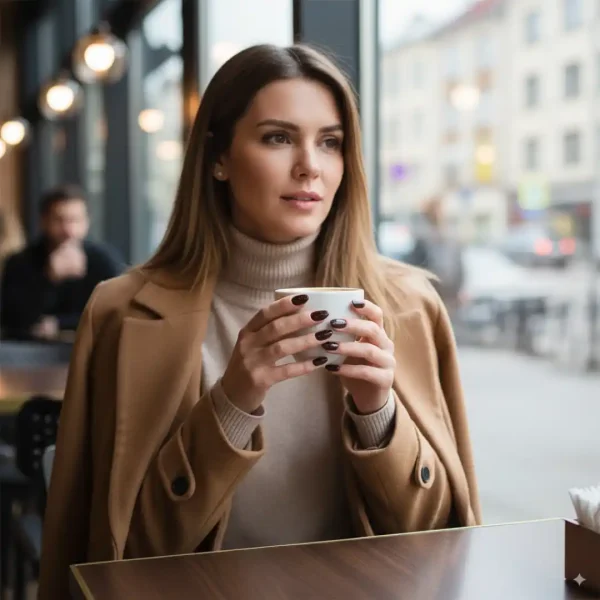 Esmalte Semipermanente Marrón Oscuro con Purpurina H409