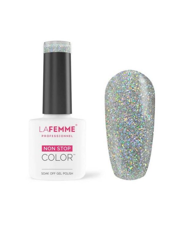 Esmalte Semipermanente Plateado Purpurina H218