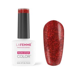 Esmalte Semipermanente Rojo Purpurina H223