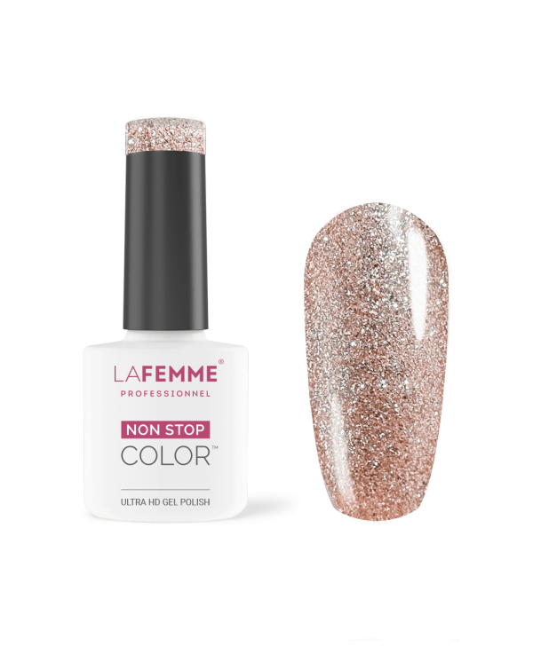 Esmalte Semipermanente Marrón Purpurina H313