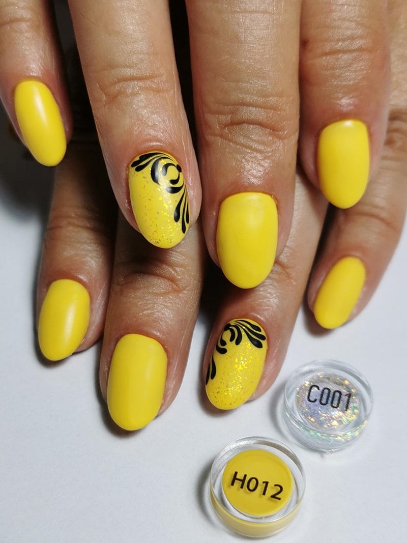Uñas amarillas H012 esmalte semipermanente profesional