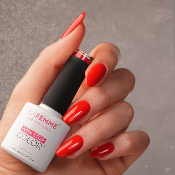 uñas semipermanentes rojas h164