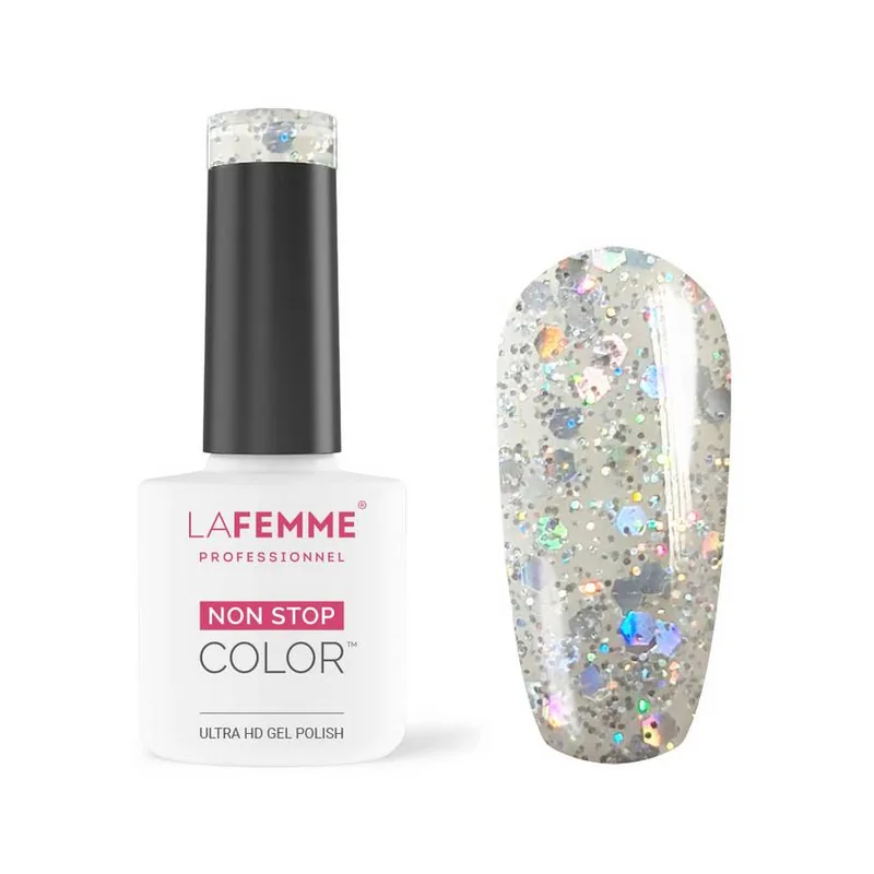 Esmalte Semipermanente Plata Purpurina H270 8g | La Femme