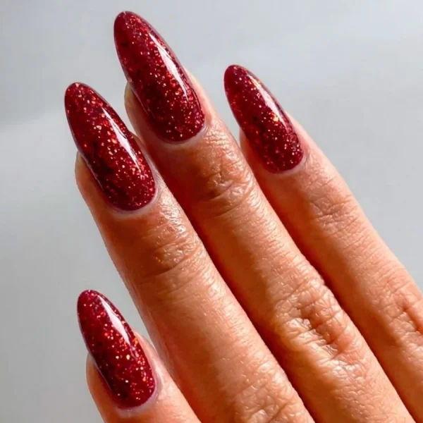 Esmalte Semipermanente Rojo Purpurina H268