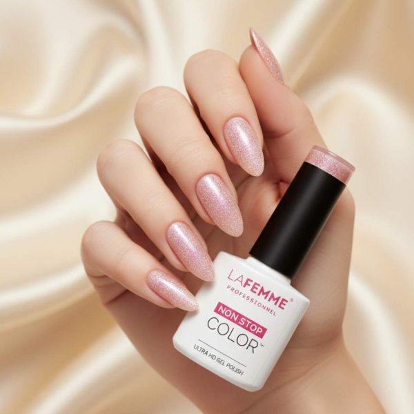 Esmalte Semipermanente Rosa Purpurina H422