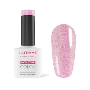 Esmalte Semipermanente Rosa Purpurina H422