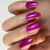 manicura magenta purpurina