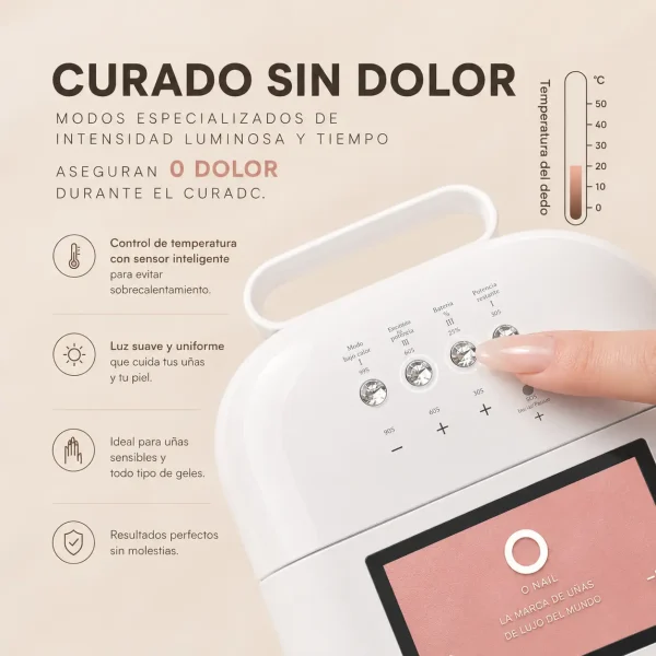 Lámpara O'Nail PRO MAX con IA | Curado Inteligente