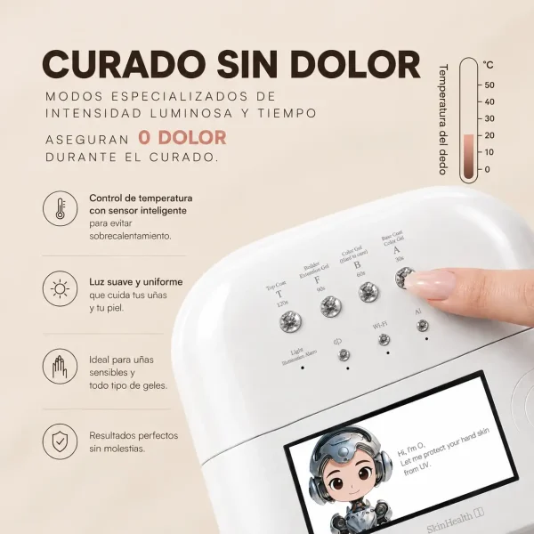 Lámpara O’Nail PRO MAX con IA Curado Inteligente