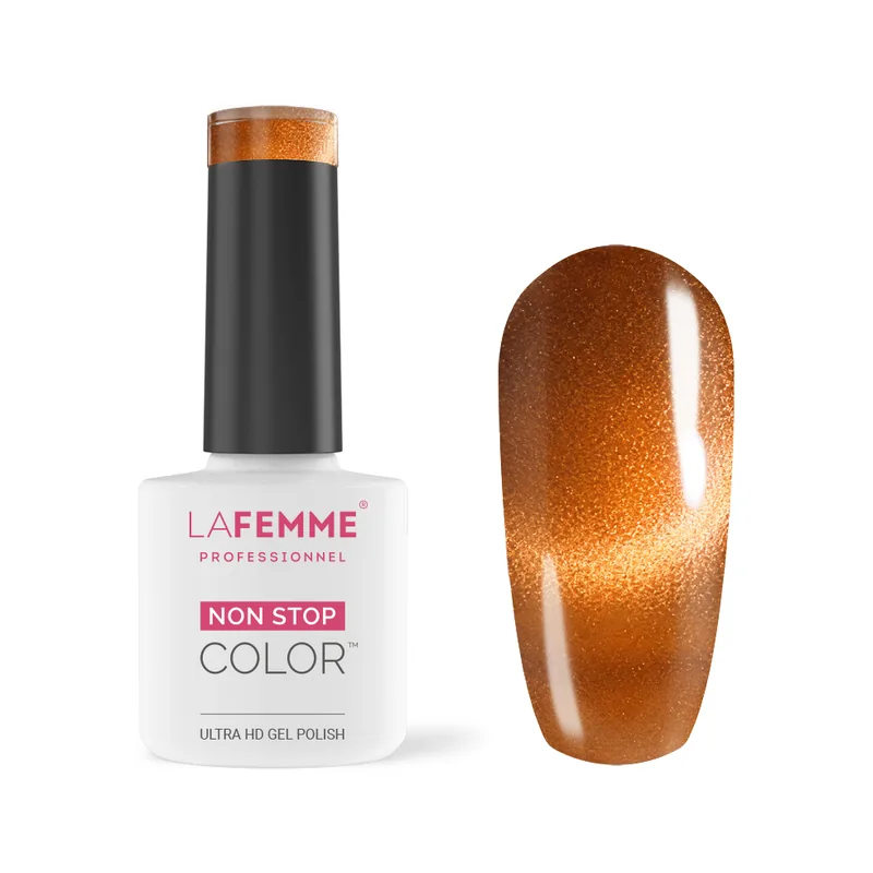 Esmalte Semipermanente Ojo de Gato Marrón Dorado H435 8g | La Femme
